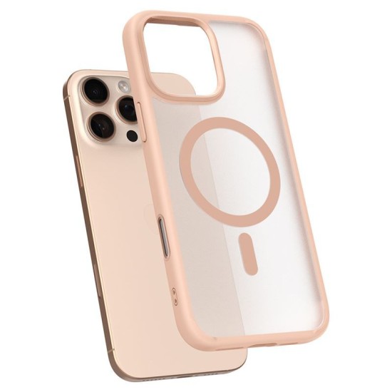 Husa Spigen Ultra Hybrid T MagSafe compatibila cu iPhone 16 Pro Frost Rose Titanium (iPhone 15 Pro, ACS09071) by www.silkase.ro
