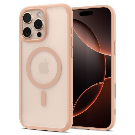 Husa Spigen Ultra Hybrid T MagSafe compatibila cu iPhone 16 Pro Frost Rose Titanium (iPhone 15 Pro, ACS09071) by www.silkase.ro