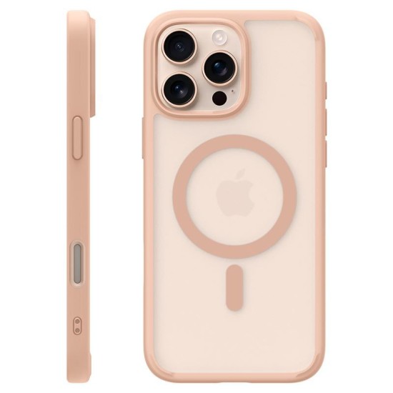 Husa Spigen Ultra Hybrid T MagSafe compatibila cu iPhone 16 Pro Frost Rose Titanium (iPhone 15 Pro, ACS09071) by www.silkase.ro