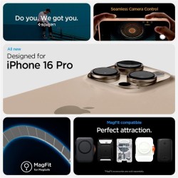 Husa Spigen Ultra Hybrid T MagSafe compatibila cu iPhone 16 Pro Frost Rose Titanium Husa Spigen Ultra Hybrid T MagSafe compatibila cu iPhone 16 Pro Frost Rose Titanium