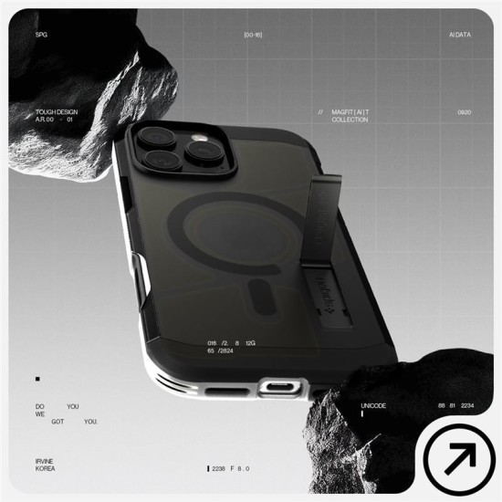 Husa Spigen Tough Armor T MagSafe compatibila cu iPhone 16 Pro Frost Black (Spigen, iPhone 15 Pro) by www.silkase.ro Husa Spigen Tough Armor T MagSafe compatibila cu iPhone 16 Pro Frost Black (iPhone 15 Pro, ACS09072) by www.silkase.ro