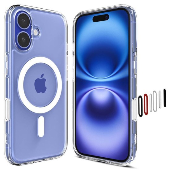Husa telefon Spigen Ultra Hibrid "T" MagSafe, TPU, transparenta/alb, compatibila cu iPhone 16 (Spigen, iPhone 16) by www.silkase.ro Husa telefon Spigen Ultra Hibrid "T" MagSafe, TPU, transparenta/alb, compatibila cu iPhone 16 (iPhone 16, ACS09073) by www.silkase.ro