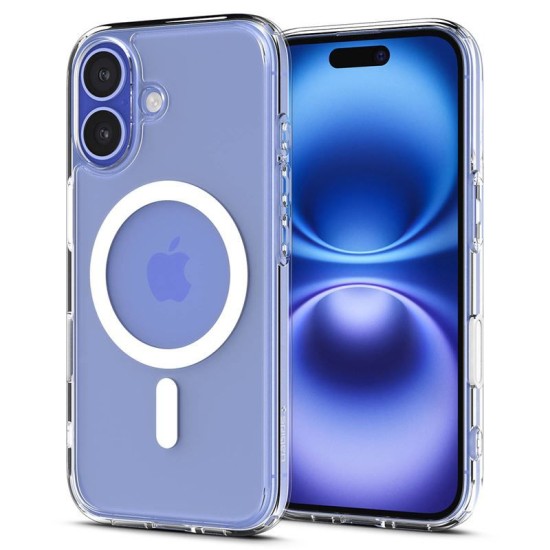 Husa telefon Spigen Ultra Hibrid "T" MagSafe, TPU, transparenta/alb, compatibila cu iPhone 16 (Spigen, iPhone 16) by www.silkase.ro Husa telefon Spigen Ultra Hibrid "T" MagSafe, TPU, transparenta/alb, compatibila cu iPhone 16 (iPhone 16, ACS09073) by www.silkase.ro