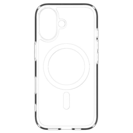 Husa telefon Spigen Ultra Hibrid "T" MagSafe, TPU, transparenta/alb, compatibila cu iPhone 16 (Spigen, iPhone 16) by www.silkase.ro Husa telefon Spigen Ultra Hibrid "T" MagSafe, TPU, transparenta/alb, compatibila cu iPhone 16 (iPhone 16, ACS09073) by www.silkase.ro