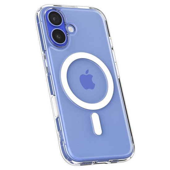 Husa telefon Spigen Ultra Hibrid "T" MagSafe, TPU, transparenta/alb, compatibila cu iPhone 16 (Spigen, iPhone 16) by www.silkase.ro Husa telefon Spigen Ultra Hibrid "T" MagSafe, TPU, transparenta/alb, compatibila cu iPhone 16 (iPhone 16, ACS09073) by www.silkase.ro