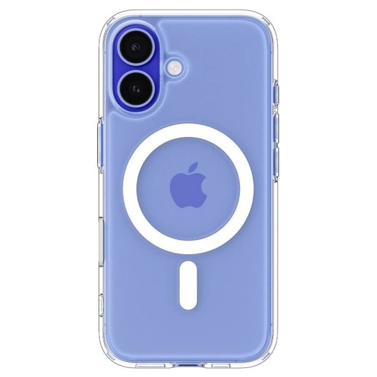 Husa telefon Spigen Ultra Hibrid "T" MagSafe, TPU, transparenta/alb, compatibila cu iPhone 16 (Spigen, iPhone 16) by www.silkase.ro Husa telefon Spigen Ultra Hibrid "T" MagSafe, TPU, transparenta/alb, compatibila cu iPhone 16 (iPhone 16, ACS09073) by www.silkase.ro