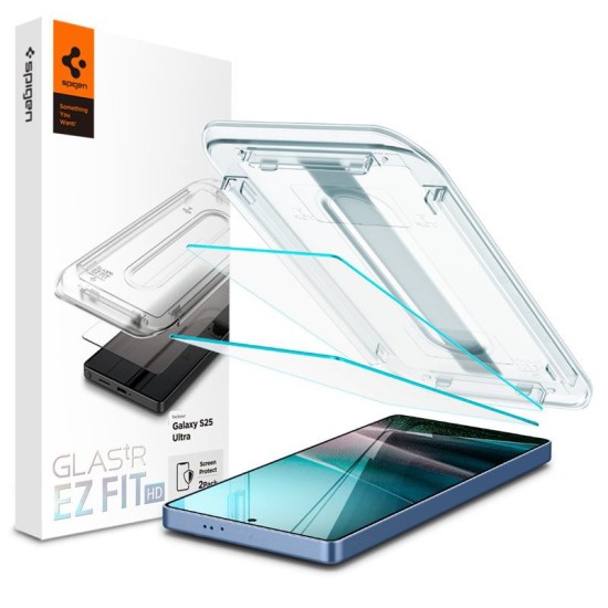 Set 2 folii Spigen tR EZ Fit HD pentru Samsung Galaxy S25 Ultra, transparenta (S25 Ultra, AGL09082) by www.silkase.ro