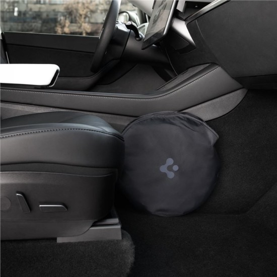 Parasolar parbriz Spigen pentru Tesla Model X, negru (Accesorii auto, ACP09094) by www.silkase.ro