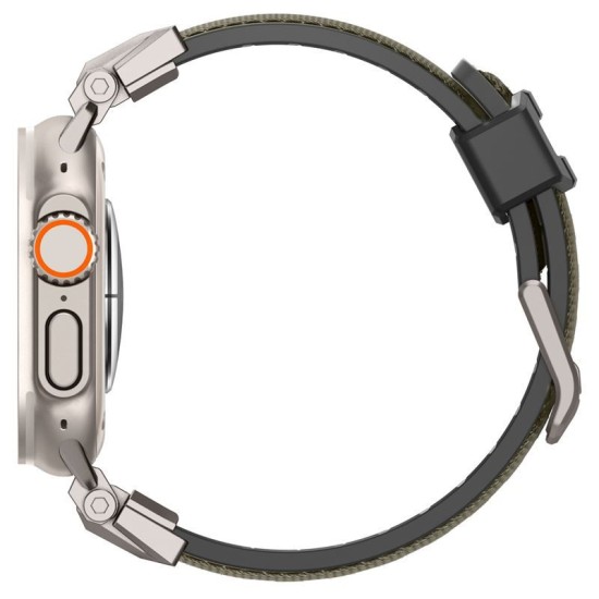 SPIGEN Brățară Set DuraPro Armor (Nylon/TPU) Apple Watch 49/46/45/44mm (Ultra 3-1/Seria 11), Verde Militar (Ingredi, AMP09102) by www.silkase.ro