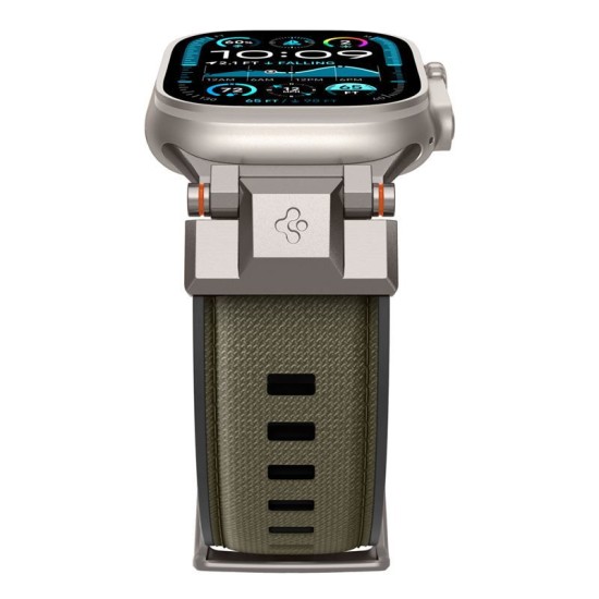 SPIGEN Brățară Set DuraPro Armor (Nylon/TPU) Apple Watch 49/46/45/44mm (Ultra 3-1/Seria 11), Verde Militar (Ingredi, AMP09102) by www.silkase.ro