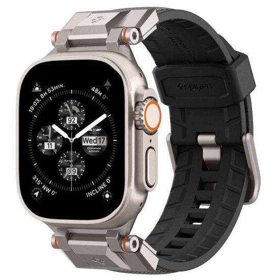 Pachet 1 x Curea Spigen DuraPro Armor pentru smartwatch, gri, 44x45x46x49mm (Ingredi, AMP09104) by www.silkase.ro