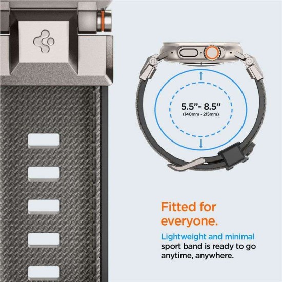 Pachet 1 x Curea Spigen DuraPro Armor pentru smartwatch, gri, 44x45x46x49mm (Ingredi, AMP09104) by www.silkase.ro