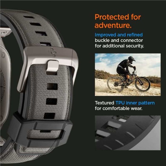 Pachet 1 x Curea Spigen DuraPro Armor pentru smartwatch, gri, 44x45x46x49mm (Ingredi, AMP09104) by www.silkase.ro