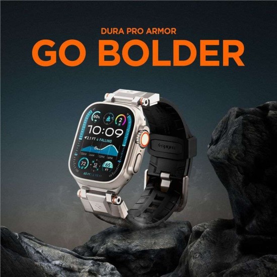 Pachet 1 x Curea Spigen DuraPro Armor pentru smartwatch, gri, 44x45x46x49mm (Ingredi, AMP09104) by www.silkase.ro