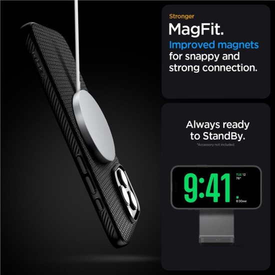 Husa de protectie Spigen Liquid Air T MagSafe pentru iPhone 16 Pro, negru mat (Spigen, Ingredi) by www.silkase.ro Husa de protectie Spigen Liquid Air T MagSafe pentru iPhone 16 Pro, negru mat (iPhone 16 Pro, ACS09116) by www.silkase.ro