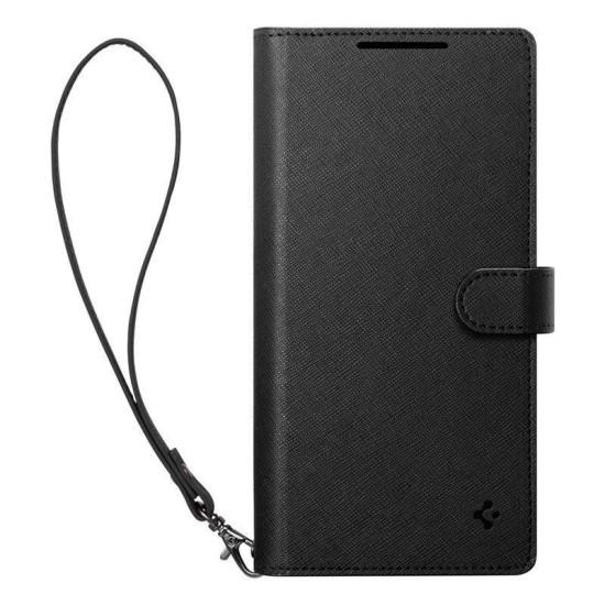 Husa Spigen Wallet S pentru Samsung Galaxy S25 Ultra, black (S25 Ultra, ACS09124) by www.silkase.ro