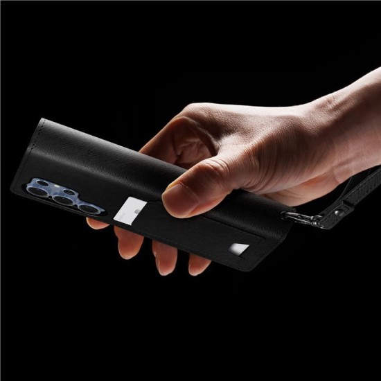 Husa Spigen Wallet S pentru Samsung Galaxy S25 Ultra, black (S25 Ultra, ACS09124) by www.silkase.ro
