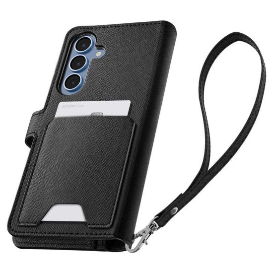 Husa cu snur Spigen Wallet S compatibila cu Samsung Galaxy S25 Plus Black (Spigen, S25 Plus) by www.silkase.ro Husa cu snur Spigen Wallet S compatibila cu Samsung Galaxy S25 Plus Black (S25 Plus, ACS09125) by www.silkase.ro