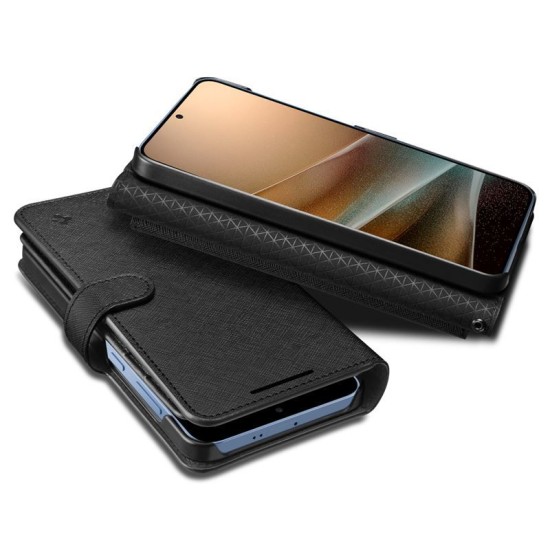 Husa cu snur Spigen Wallet S compatibila cu Samsung Galaxy S25 Plus Black (Spigen, S25 Plus) by www.silkase.ro Husa cu snur Spigen Wallet S compatibila cu Samsung Galaxy S25 Plus Black (S25 Plus, ACS09125) by www.silkase.ro