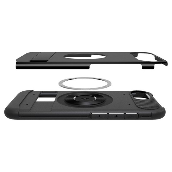 Husa Spigen Slim Armor MagSafe pentru iphone 17e/16e, negru (iPhone 17e, ACS09129) by www.silkase.ro