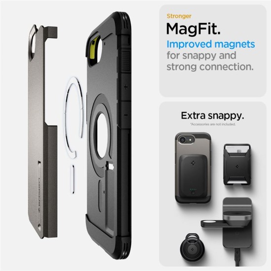 Husa Spigen Tough Armor MagSafe pentru iphone 16e, gunmetal (Spigen, iPhone 16e) by www.silkase.ro Husa Spigen Tough Armor MagSafe pentru iphone 17e/16e, gunmetal (iPhone 17e, ACS09136) by www.silkase.ro