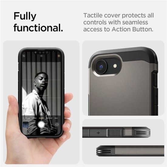 Husa Spigen Tough Armor MagSafe pentru iphone 16e, gunmetal (Spigen, iPhone 16e) by www.silkase.ro Husa Spigen Tough Armor MagSafe pentru iphone 17e/16e, gunmetal (iPhone 17e, ACS09136) by www.silkase.ro