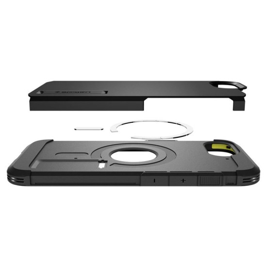 Husa Spigen Tough Armor MagSafe pentru iphone 17e/16e, negru (iPhone 17e, ACS09137) by www.silkase.ro