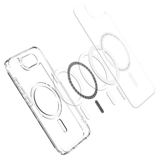 Husa Spigen Ultra Hybrid MagSafe pentru iphone 17e/16e, transparent (iPhone 17e, ACS09139) by www.silkase.ro