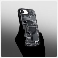 Husa Spigen Ultra Hybrid MagSafe pentru iphone 17e/16e, zero one negru Husa Spigen Ultra Hybrid MagSafe pentru iphone 17e/16e, zero one negru