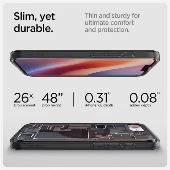 Husa Spigen Ultra Hybrid MagSafe pentru iphone 16e, zero one negru (Spigen, iPhone 16e) by www.silkase.ro Husa Spigen Ultra Hybrid MagSafe pentru iphone 17e/16e, zero one negru (iPhone 17e, ACS09141) by www.silkase.ro