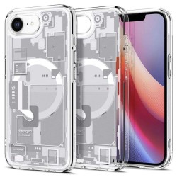 Husa Spigen Ultra Hybrid MagSafe pentru iphone 17e/16e, zero one alb