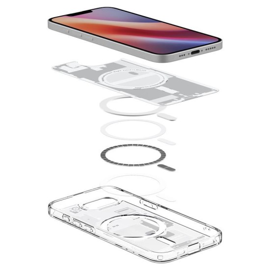 Husa Spigen Ultra Hybrid MagSafe pentru iphone 16e, zero one alb (Spigen, iPhone 16e) by www.silkase.ro Husa Spigen Ultra Hybrid MagSafe pentru iphone 17e/16e, zero one alb (iPhone 17e, ACS09142) by www.silkase.ro