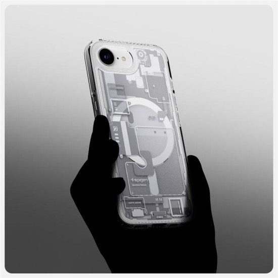 Husa Spigen Ultra Hybrid MagSafe pentru iphone 16e, zero one alb (Spigen, iPhone 16e) by www.silkase.ro Husa Spigen Ultra Hybrid MagSafe pentru iphone 17e/16e, zero one alb (iPhone 17e, ACS09142) by www.silkase.ro