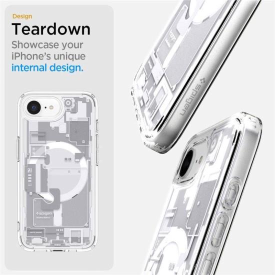 Husa Spigen Ultra Hybrid MagSafe pentru iphone 16e, zero one alb (Spigen, iPhone 16e) by www.silkase.ro Husa Spigen Ultra Hybrid MagSafe pentru iphone 17e/16e, zero one alb (iPhone 17e, ACS09142) by www.silkase.ro