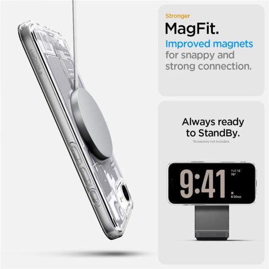 Husa Spigen Ultra Hybrid MagSafe pentru iphone 16e, zero one alb (Spigen, iPhone 16e) by www.silkase.ro Husa Spigen Ultra Hybrid MagSafe pentru iphone 17e/16e, zero one alb (iPhone 17e, ACS09142) by www.silkase.ro