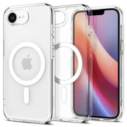 Husa Spigen Ultra Hybrid MagSafe pentru iphone 17e/16e, alb frost