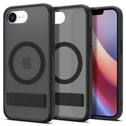 Husa Spigen Ultra Hybrid S MagSafe pentru iphone 17e/16e, negru frost