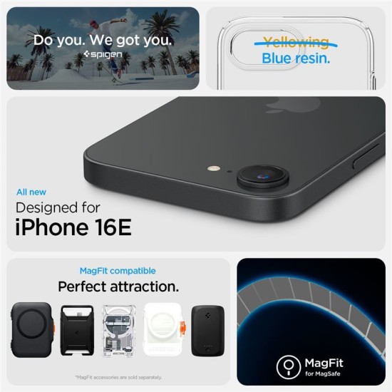 Husa Spigen Liquid Crystal MagSafe pentru iphone 17e/16e, transparent (iPhone 17e, ACS09150) by www.silkase.ro
