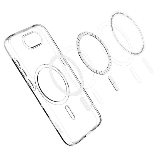 Husa Spigen Liquid Crystal MagSafe pentru iphone 17e/16e, transparent (iPhone 17e, ACS09150) by www.silkase.ro