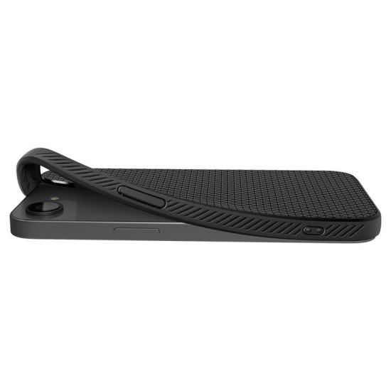 Husa Spigen Liquid Air MagSafe pentru iphone 17e/16e, negru mat (iPhone 17e, ACS09151) by www.silkase.ro