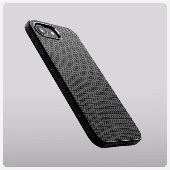 Husa Spigen Liquid Air MagSafe pentru iphone 17e/16e, negru mat (iPhone 17e, ACS09151) by www.silkase.ro