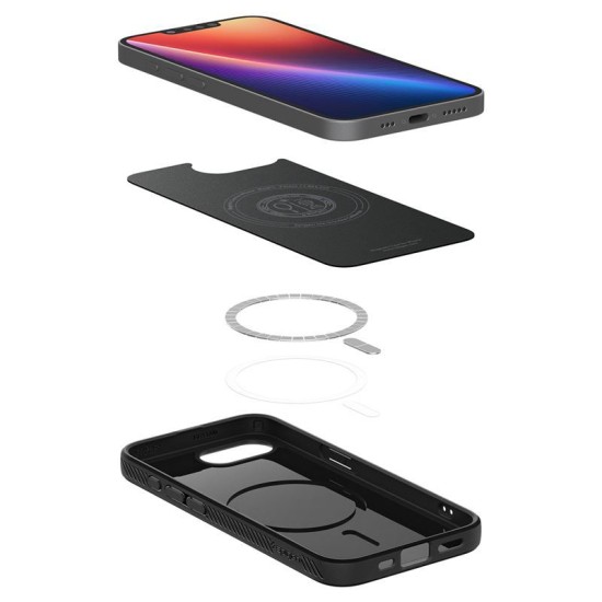 Husa Spigen Liquid Air MagSafe pentru iphone 17e/16e, negru mat (iPhone 17e, ACS09151) by www.silkase.ro