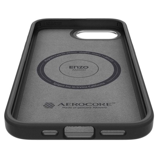 Husa Spigen Enzo Aramid MagSafe pentru iphone 16e, negru mat (Spigen, iPhone 16e) by www.silkase.ro Husa Spigen Enzo Aramid MagSafe pentru iphone 17e/16e, negru mat (iPhone 17e, ACS09153) by www.silkase.ro