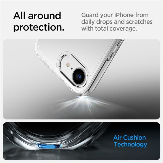 Husa Spigen Ultra Hybrid pentru iphone 17e/16e, crystal clear (iPhone 17e, ACS09160) by www.silkase.ro