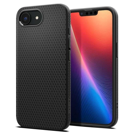 Husa Spigen Liquid Air pentru iphone 17e/16e, negru mat (iPhone 17e, ACS09161) by www.silkase.ro