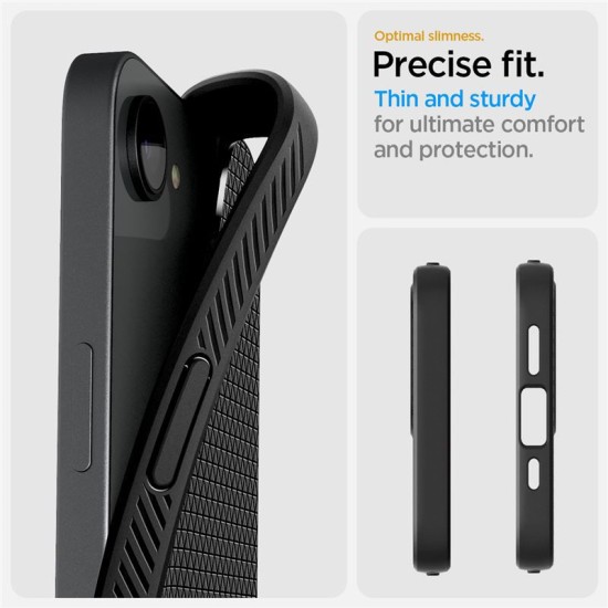 Husa Spigen Liquid Air pentru iphone 17e/16e, negru mat (iPhone 17e, ACS09161) by www.silkase.ro