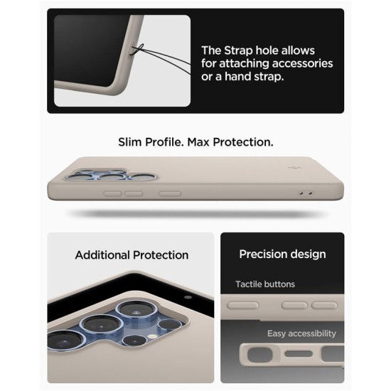 Husa Spigen Silicone Fit MagSafe pentru Samsung Galaxy S25 Ultra, natural titanium (Spigen, S25 Ultra) by www.silkase.ro Husa Spigen Silicone Fit MagSafe pentru Samsung Galaxy S25 Ultra, natural titanium (S25 Ultra, ACS09165) by www.silkase.ro