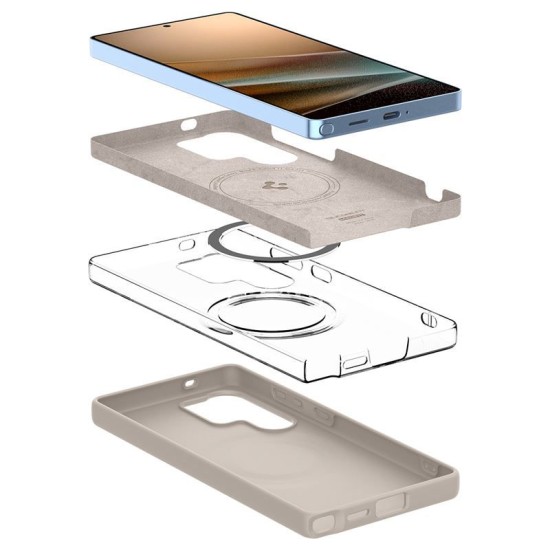 Husa Spigen Silicone Fit MagSafe pentru Samsung Galaxy S25 Ultra, natural titanium (Spigen, S25 Ultra) by www.silkase.ro Husa Spigen Silicone Fit MagSafe pentru Samsung Galaxy S25 Ultra, natural titanium (S25 Ultra, ACS09165) by www.silkase.ro