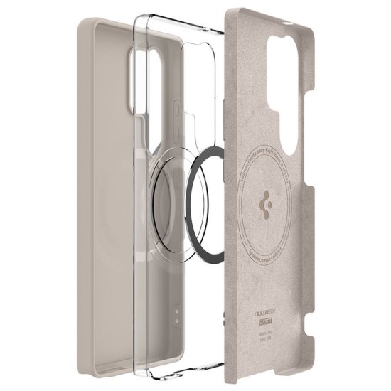 Husa Spigen Silicone Fit MagSafe pentru Samsung Galaxy S25 Ultra, natural titanium (Spigen, S25 Ultra) by www.silkase.ro Husa Spigen Silicone Fit MagSafe pentru Samsung Galaxy S25 Ultra, natural titanium (S25 Ultra, ACS09165) by www.silkase.ro