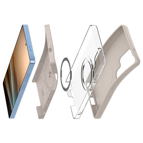 Husa Spigen Silicone Fit MagSafe pentru Samsung Galaxy S25 Ultra, natural titanium (Spigen, S25 Ultra) by www.silkase.ro Husa Spigen Silicone Fit MagSafe pentru Samsung Galaxy S25 Ultra, natural titanium (S25 Ultra, ACS09165) by www.silkase.ro